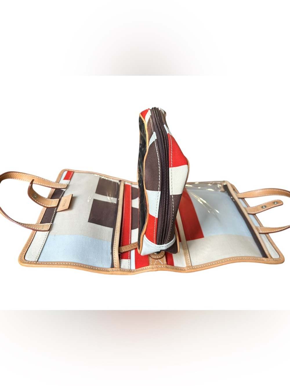 Authentic Vintage BALLY Baltista Hanging Travel Organizer Toiletry Bag PRISTINE! - Picture 5 of 12